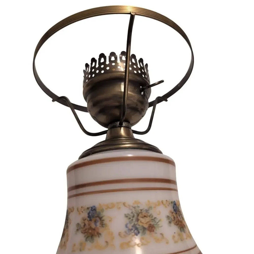 Vintage Quoizel Abigail Adams Hurricane Table Lamp 1973 glass top not included